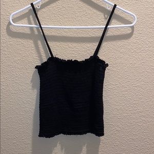 Black cropped tank